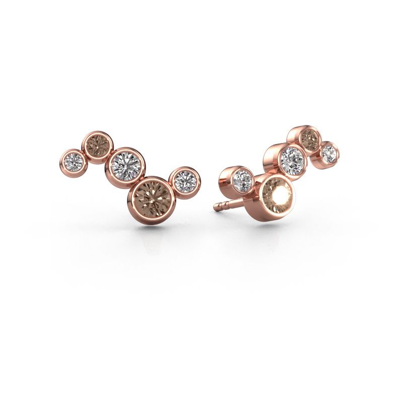 Ohrringe Ryan 585 Roségold Braun Diamant 1.02 crt