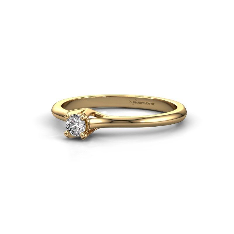 Image de Bague de fiançailles Isa 1 585 or jaune diamant 0.10 crt