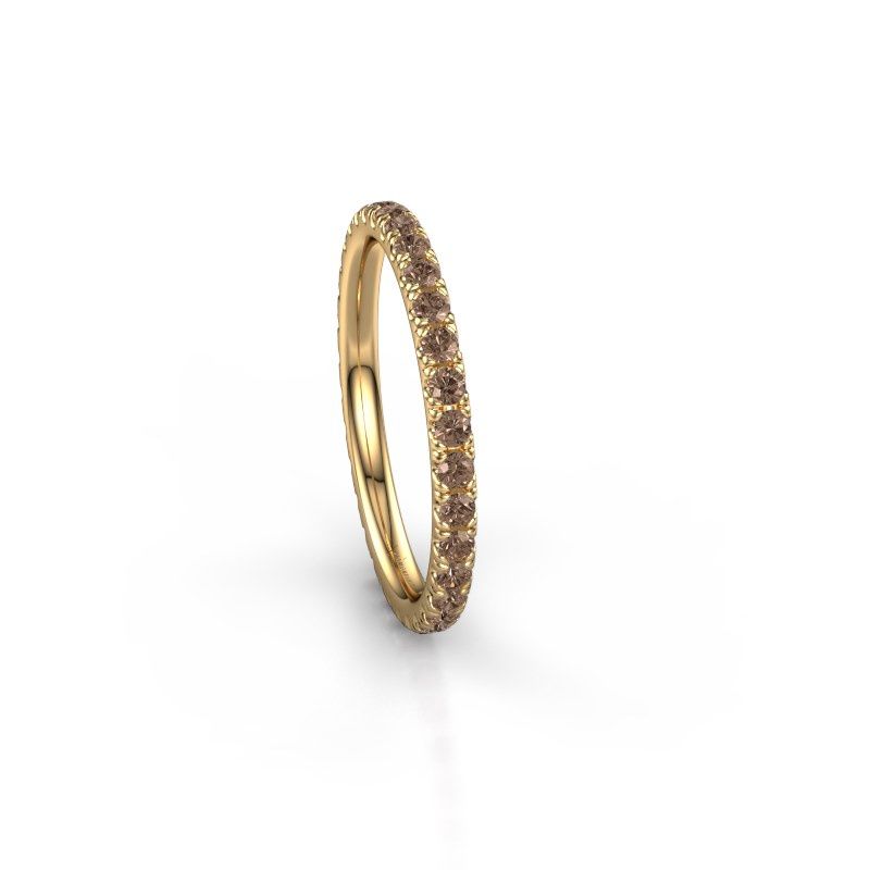Image of Stackable Ring Jackie 1.7<br/>585 gold<br/>Brown diamond 0.66 crt