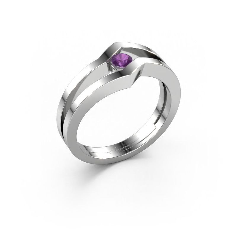 Ring Elize 585 Weißgold Amethyst 3.4 mm