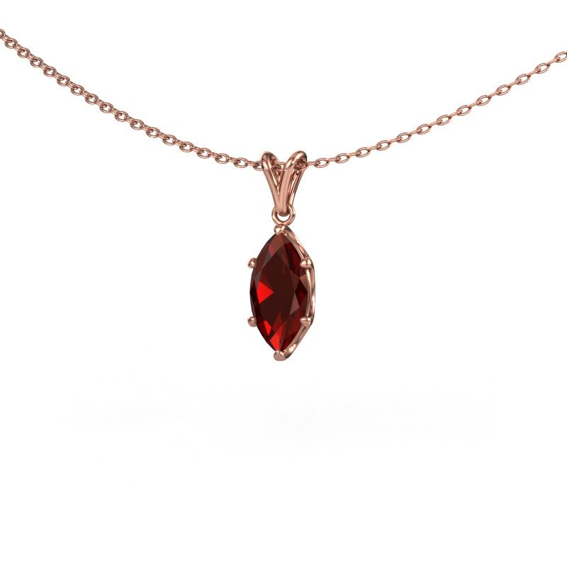 Pendant Sam MRQ 585 rose gold garnet 10x5 mm