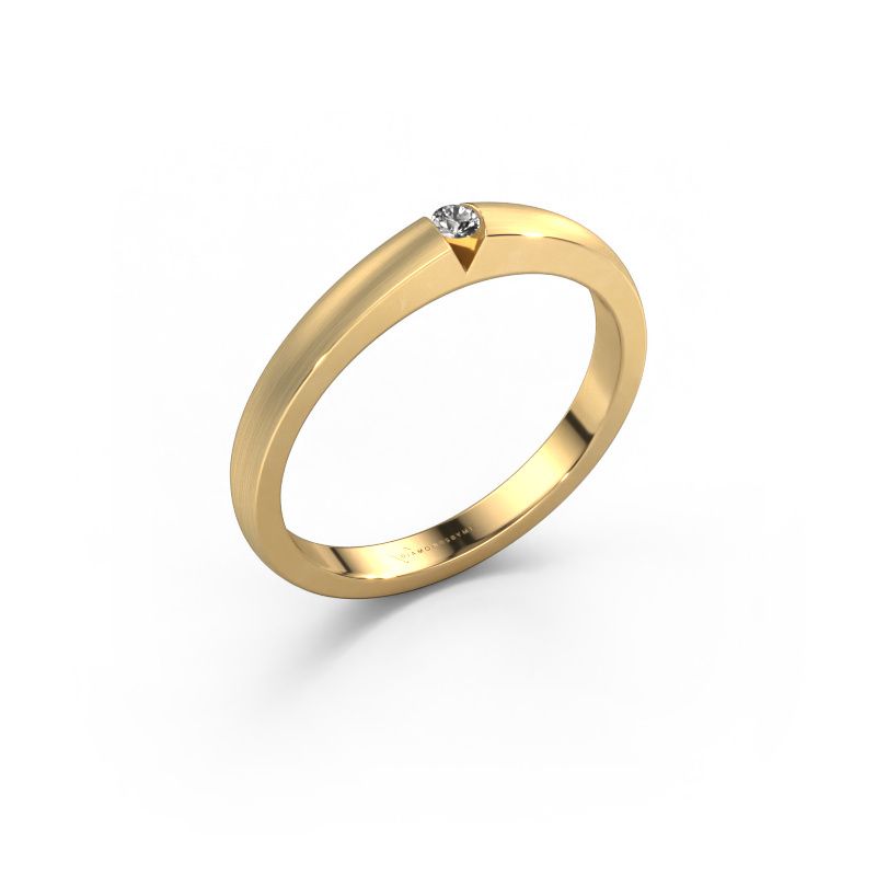 Verlovingsring Theresia 585 goud diamant 0.03 crt