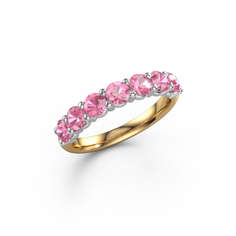 Ring Heddy Half 585 gold pink sapphire 3.7 mm