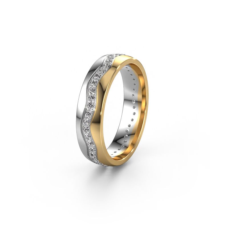 Ehering WH0803L25AP 585 Weißgold Zirkonia ±5x1.7 mm