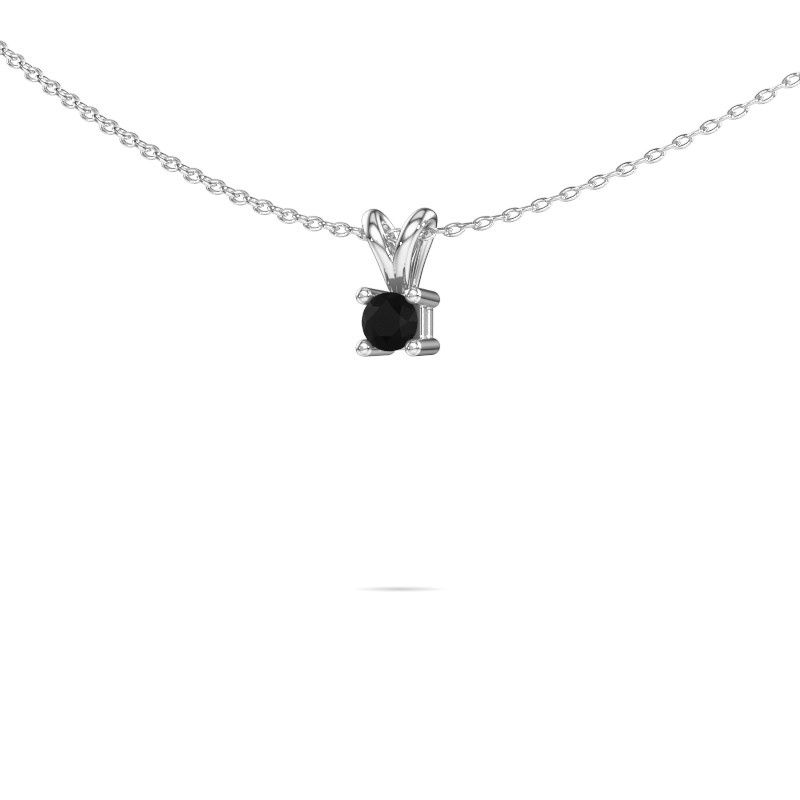 Collier Eline 950 platine diamant noir 0.60 crt