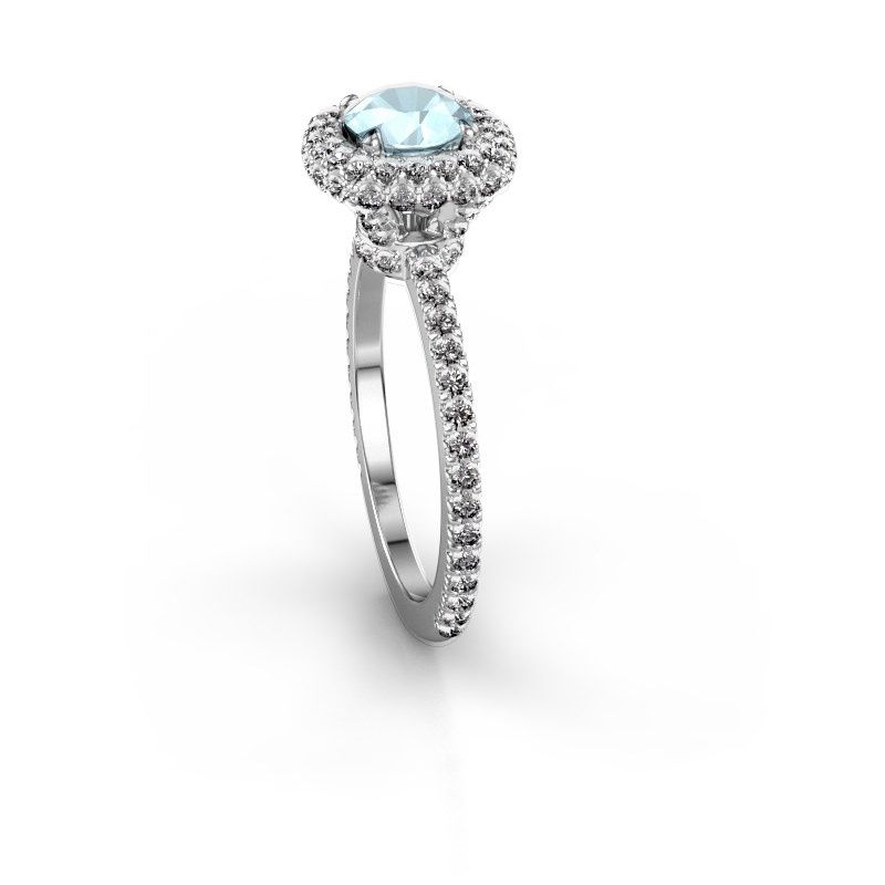 Image of Engagement ring Talitha RND 585 white gold aquamarine 6.5 mm