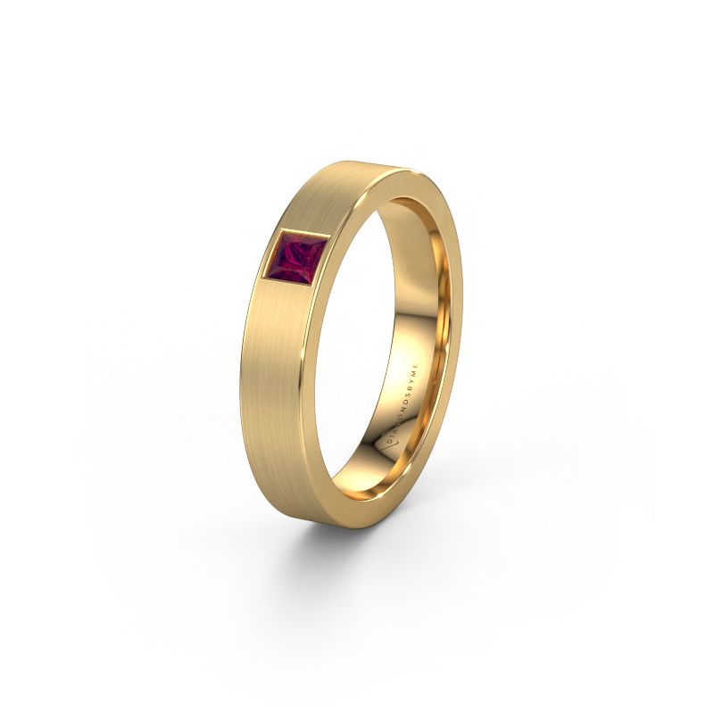 Vriendschapsring WH0101L14BMSQ 585 goud rhodoliet ±4x2 mm