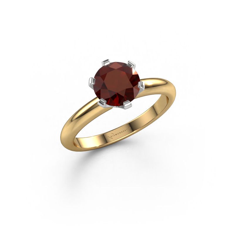 Bague de fiançailles Tiffy 1 585 or jaune grenat 7 mm