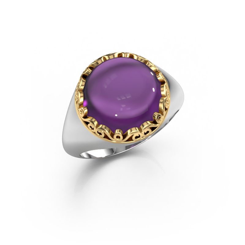 Ring Birgit 585 Weißgold Amethyst 6 mm