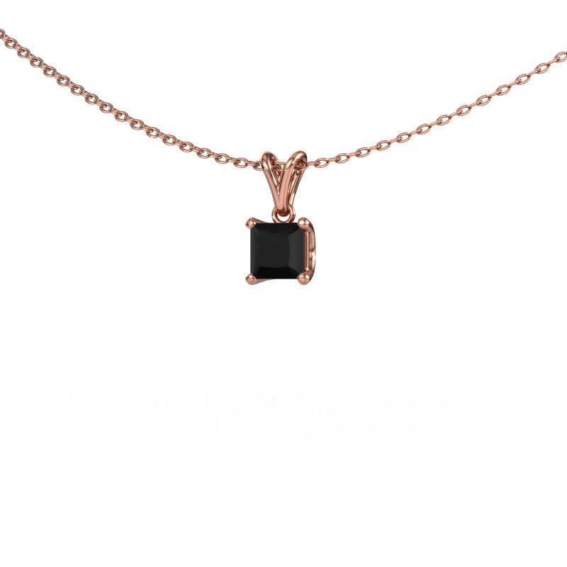 Pendant Sam SQR 585 rose gold black diamond 0.60 crt