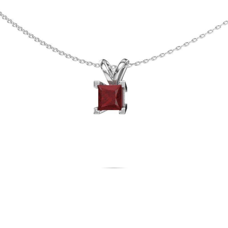 Pendant Ariane 950 platinum ruby 5 mm