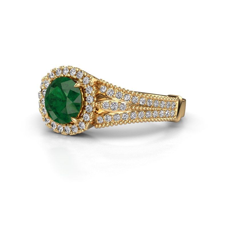 Image of Engagement ring Darla 585 gold emerald 6.5 mm
