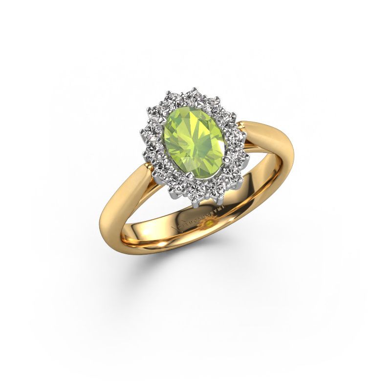 Bague de fiançailles Margien 1 585 or jaune péridot 7x5 mm