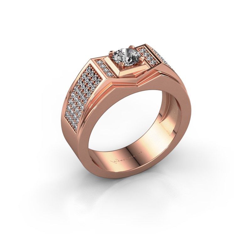 Image of Men's ring marcel<br/>585 rose gold<br/>Zirconia 5 mm