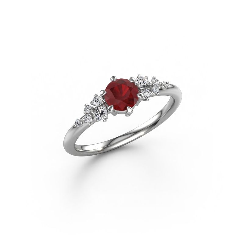 Engagement ring Royce RND 585 white gold ruby 5 mm