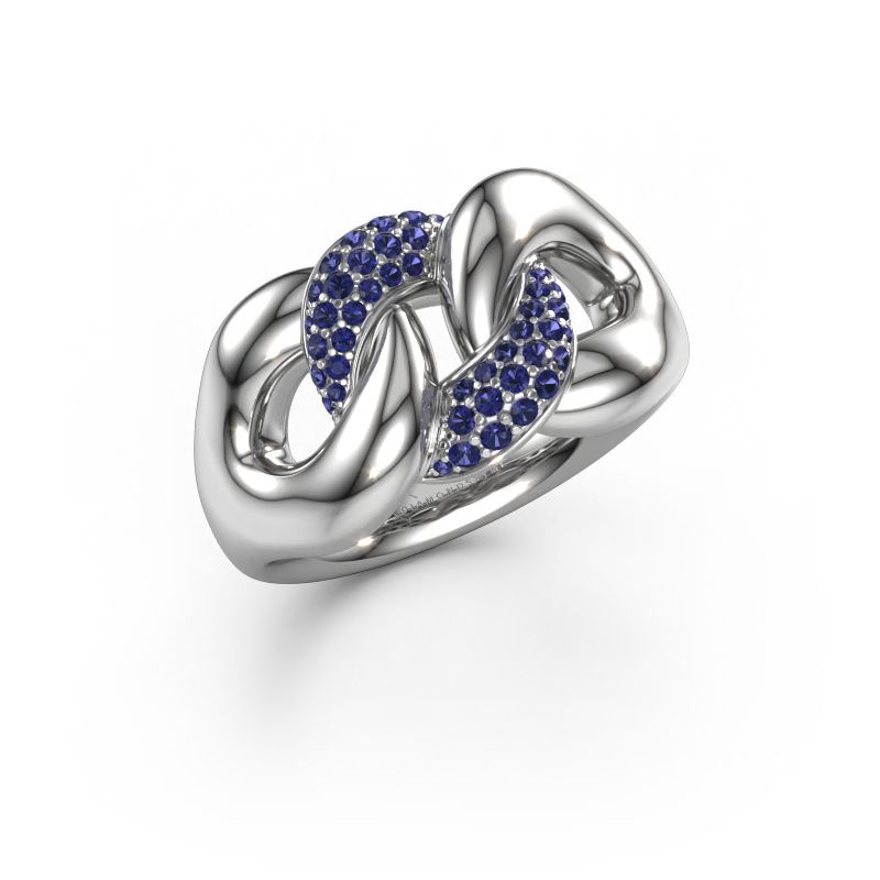Ring Kylie 2 11mm 950 Platin Saphir 0.8 mm