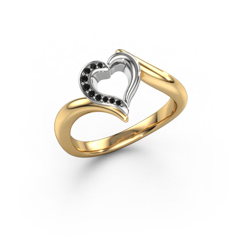 Ring Katlyn 585 Gold Schwarz Diamant 0.046 crt