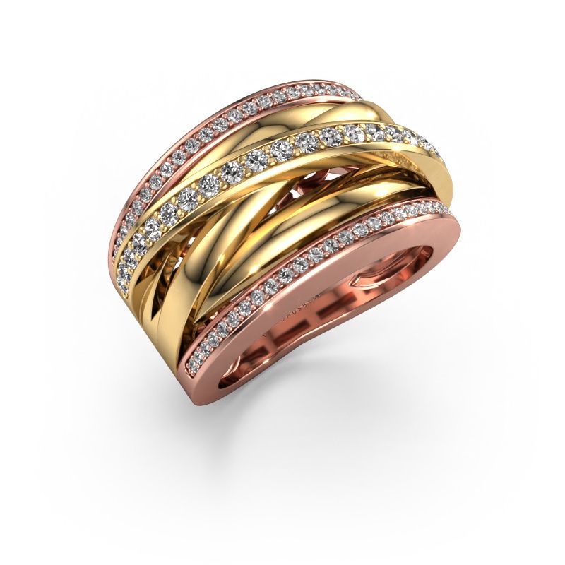 Ring Clair 2 585 rose gold diamond 0.565 crt