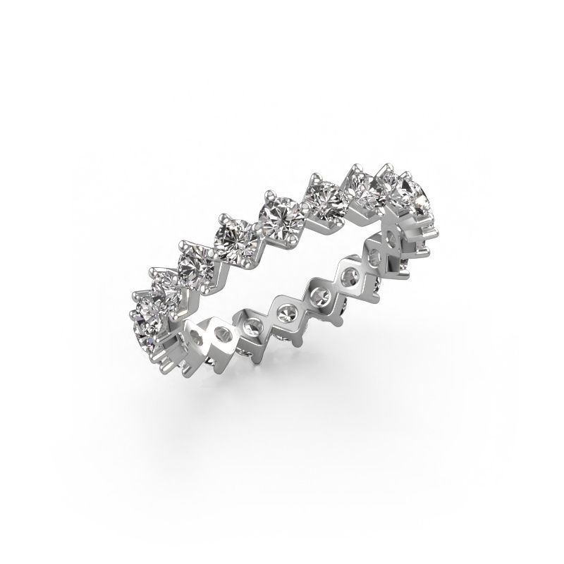 Stackable ring Janie 3.0mm 585 white gold diamond 2.00 crt