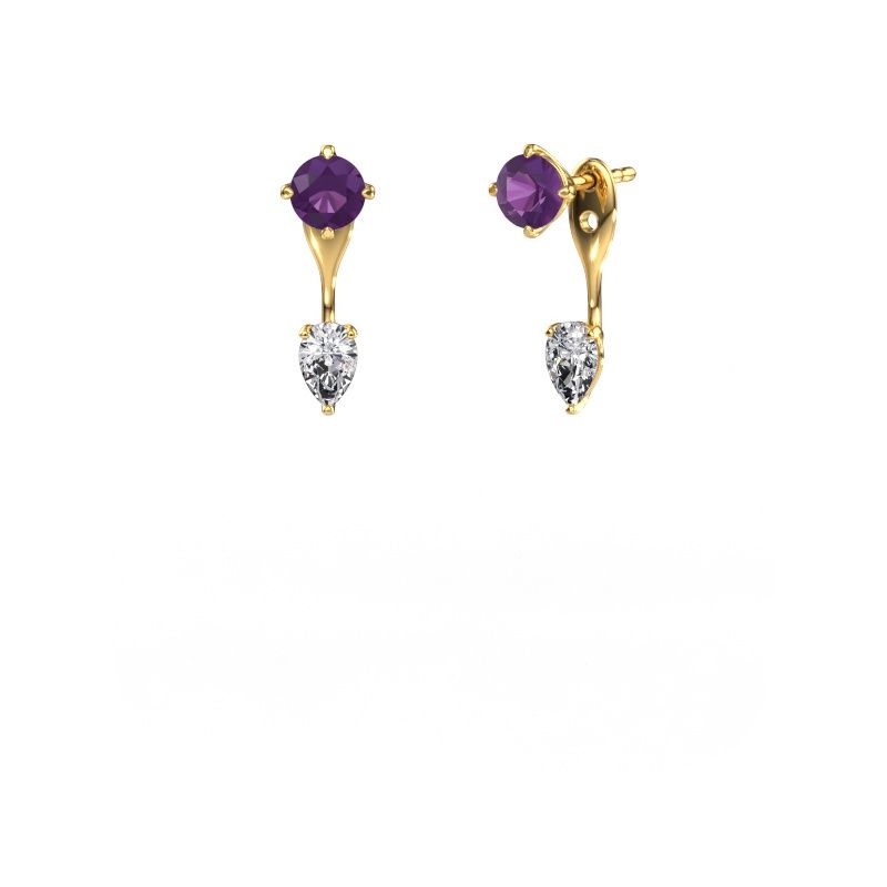 Ohrhänger Kate RND-PER 585 Gold Amethyst 5 mm