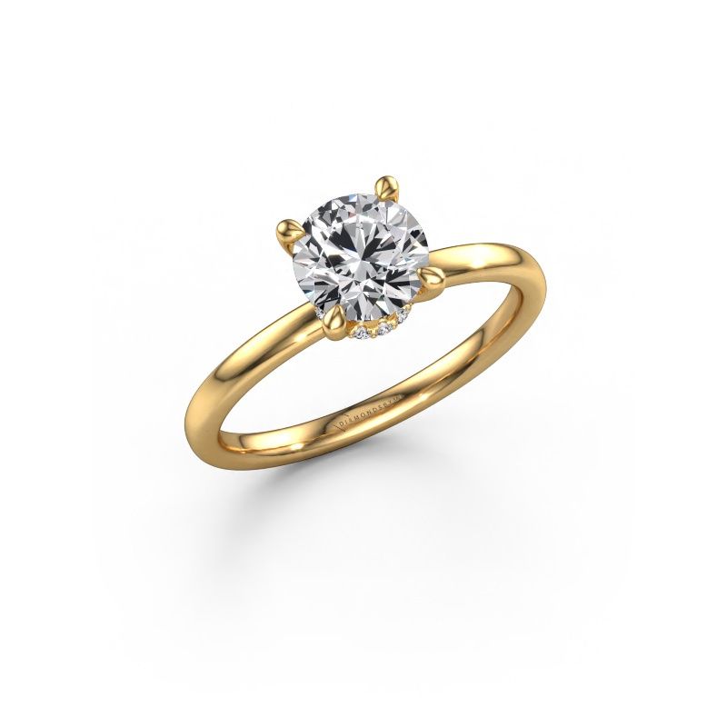 Engagement ring Crystal RND 3 585 gold lab grown diamond 1.00 crt