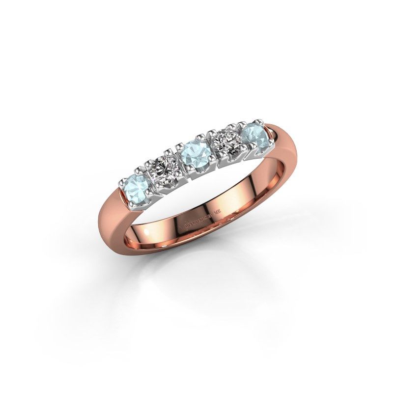 Image of Ring Rianne 5<br/>585 rose gold<br/>Aquamarine 2.7 mm