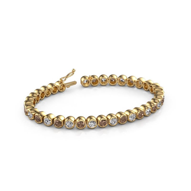 Tennisarmband Bianca 4 mm 585 Gold Braun Diamant 8.75 crt
