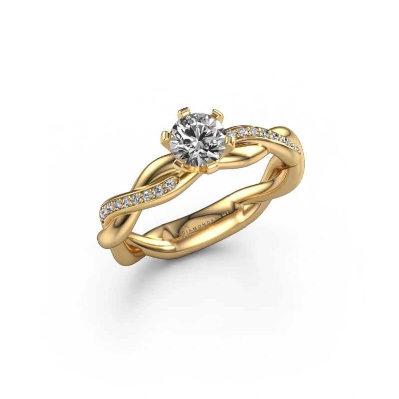 Bague de fiançailles Page 585 or jaune diamant 0.50 crt