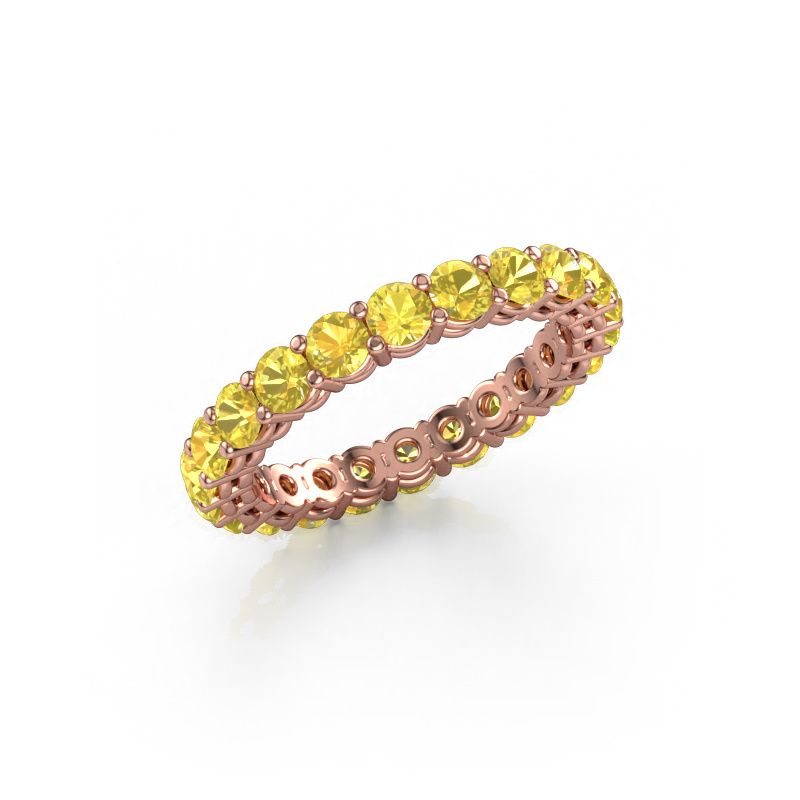 Stackable ring Michelle full 3.0 585 rose gold yellow sapphire 3 mm