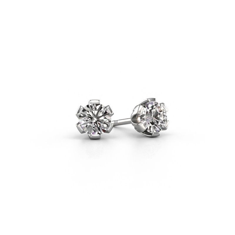 Stud earrings Julia 585 white gold diamond 0.30 crt