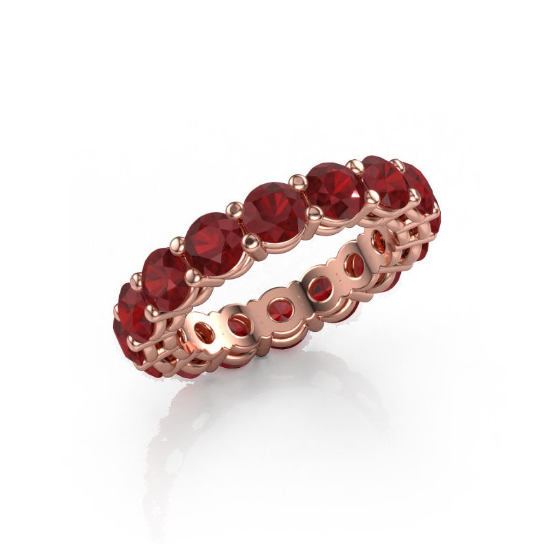 Aanschuifring Michelle full 4.2 585 rosé goud robijn 4.2 mm