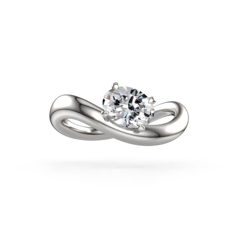 Engagement ring Chloe OVL 950 platinum lab grown diamond 0.80 crt