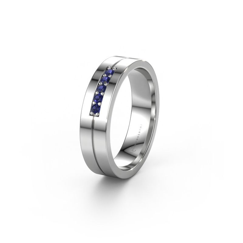 Wedding ring WH0211L15AP 585 white gold sapphire ±0.20x0.07 in