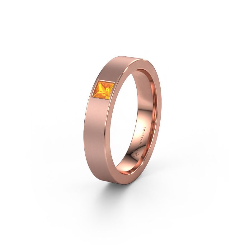 Vriendschapsring WH0101L14BMSQ 585 rosé goud citrien ±4x2 mm