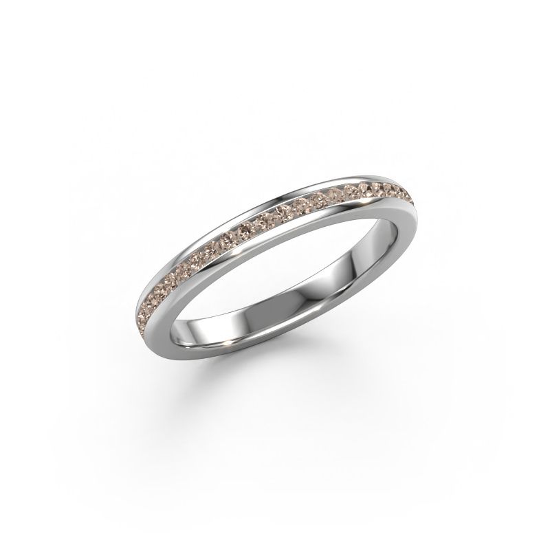Stackable ring Lura 1 950 platinum brown diamond 0.49 crt
