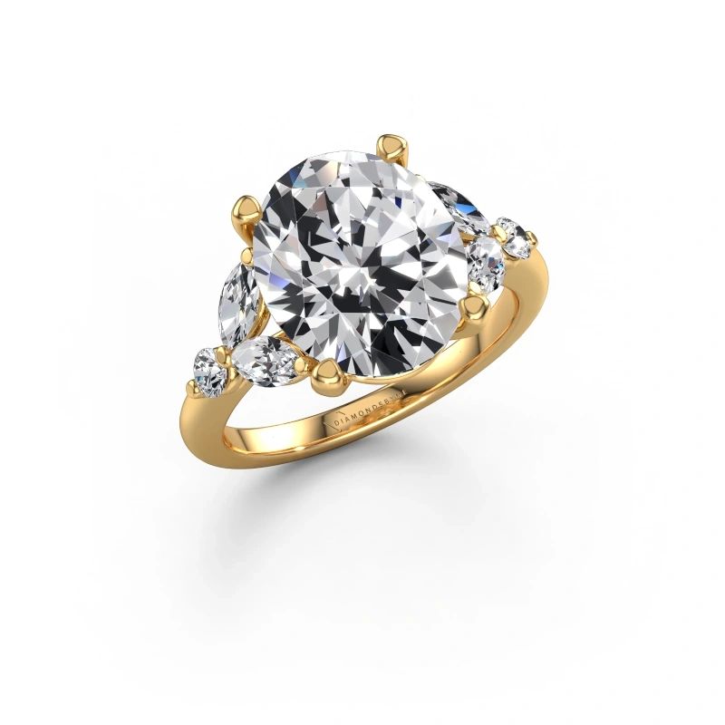 Engagement ring Megan OVL 585 gold lab grown diamond 5.730 crt