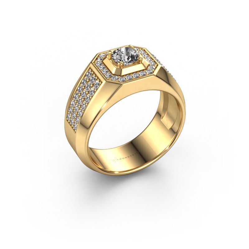 Men's ring Pavan 585 gold lab-grown diamond 1.088 crt