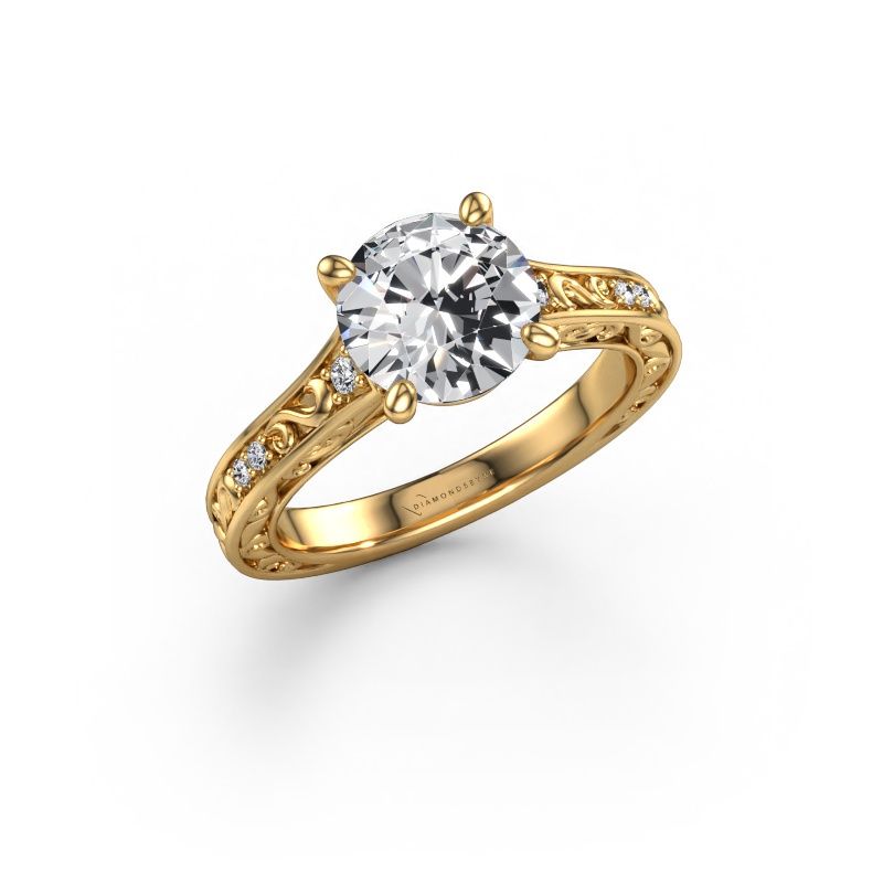 Engagement ring Mallory RND 585 gold lab grown diamond 2.00 crt