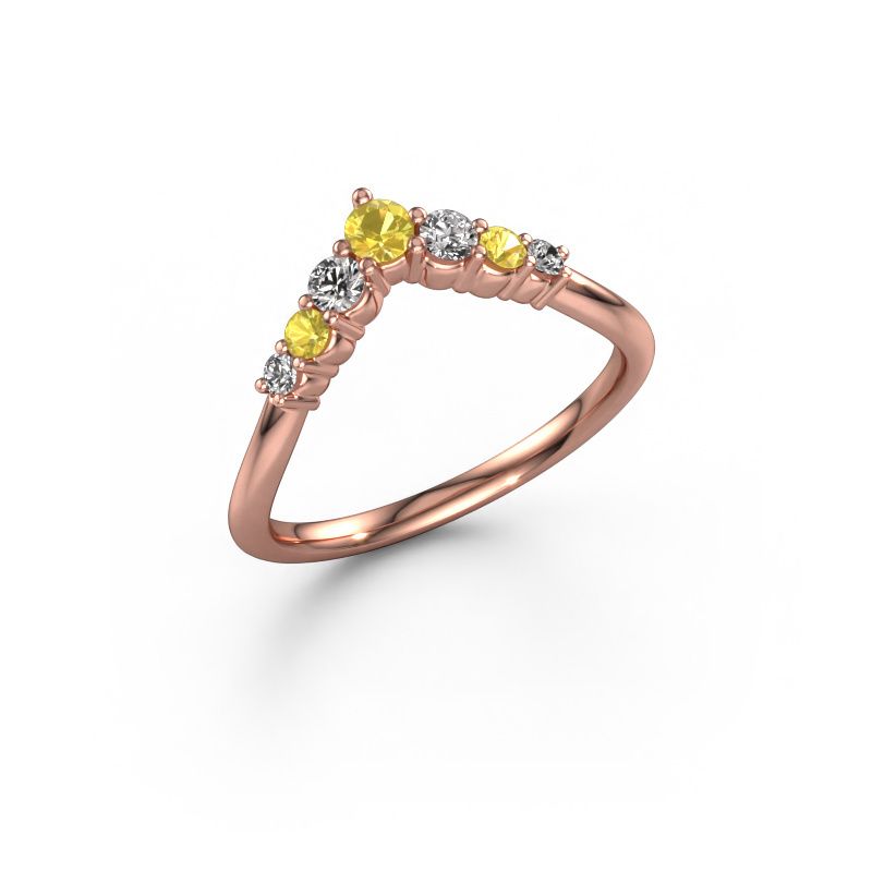Vorsteckring Imani B 585 Roségold Gelb Saphir 2.9 mm