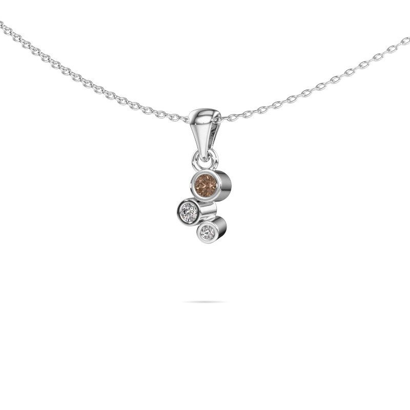 Anhänger Tessa 585 Weißgold Braun Diamant 0.105 crt