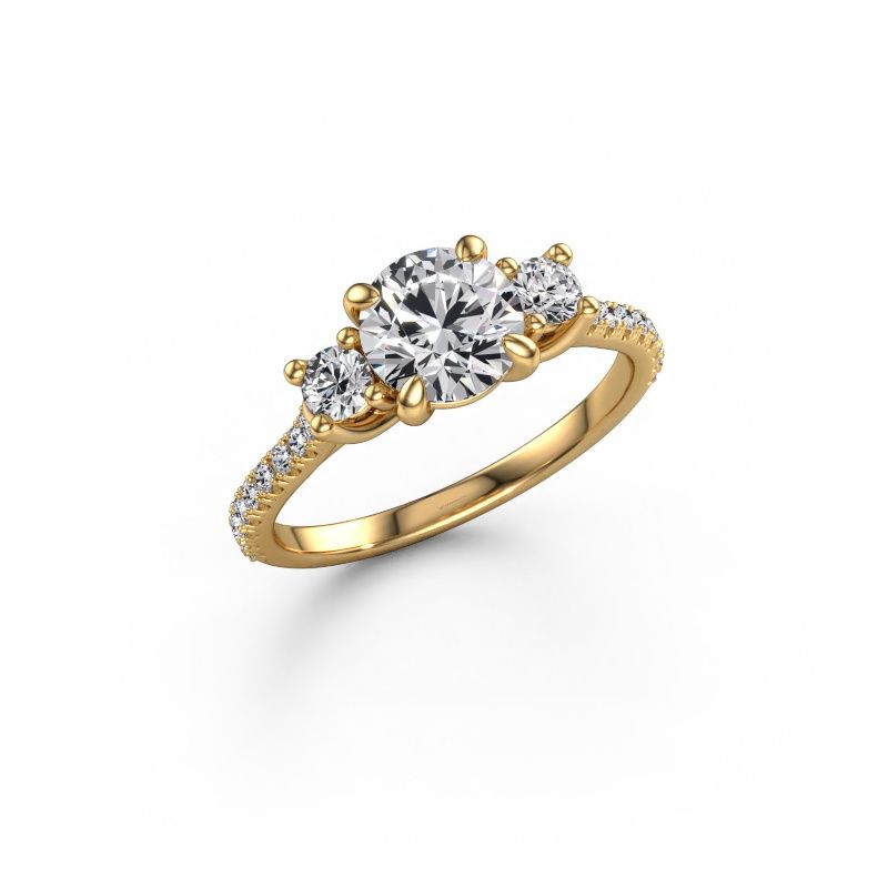 Engagement ring Jesica 585 gold lab grown diamond 1.38 crt