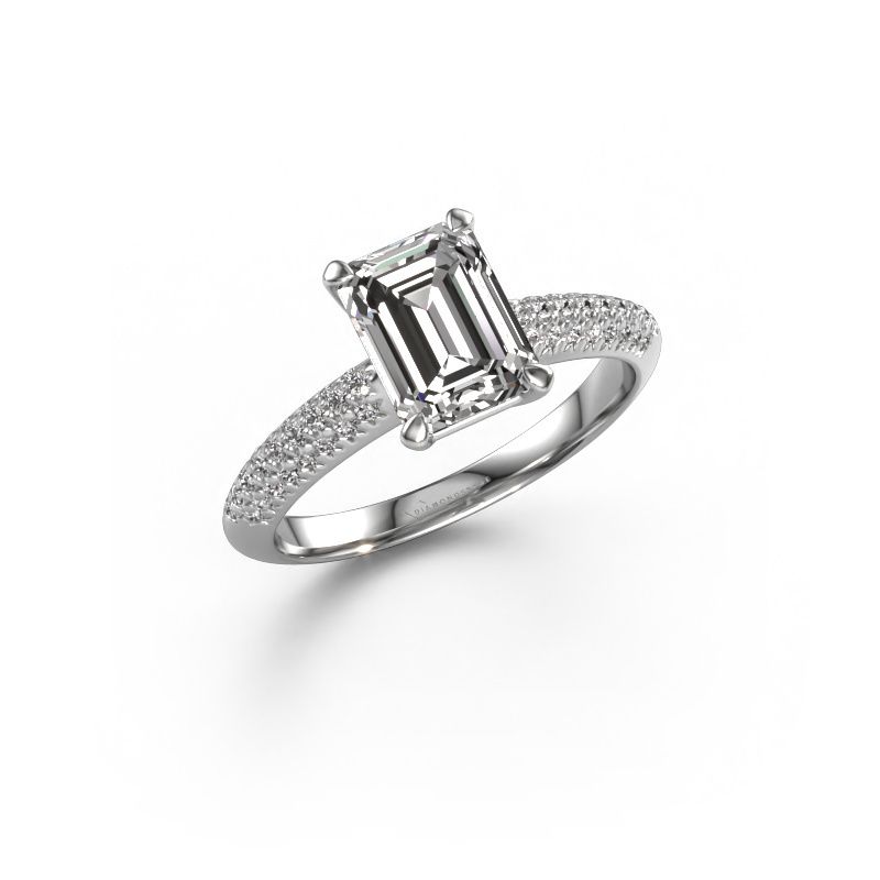 Engagement ring Morane EME 585 white gold lab-grown diamond 1.177 crt