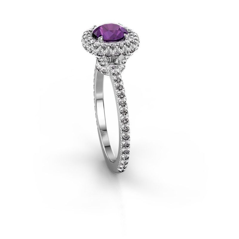 Image of Engagement ring Talitha RND 950 platinum amethyst 6.5 mm