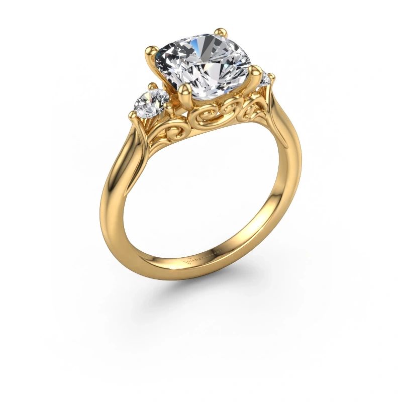 Engagement ring Laurian CUS 585 gold lab grown diamond 2.80 crt