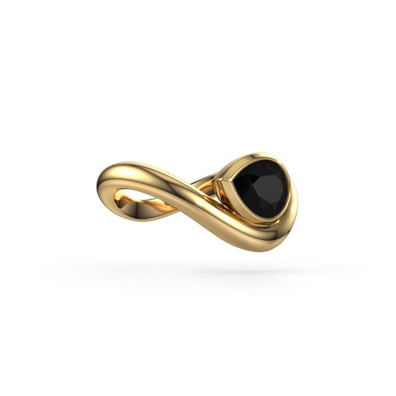 Ring Lena 585 gold black diamond 1.25 crt