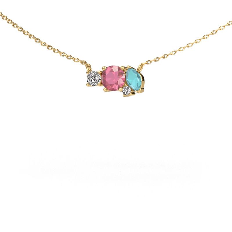 Pendant Frauke RND 585 gold tourmaline pink 5 mm
