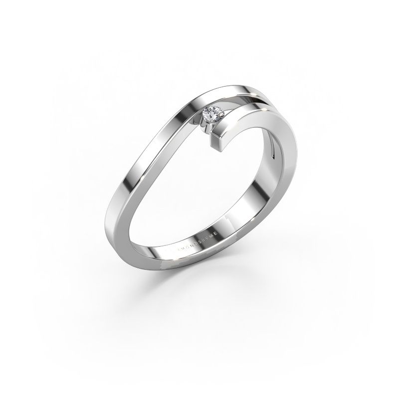 Ring Evalyn 1 585 white gold diamond 0.03 crt