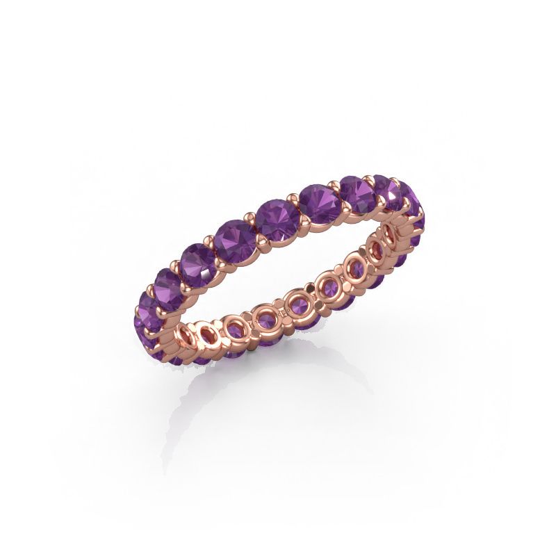 Ring Heddy rnd 2.9 585 rose gold amethyst 2.9 mm