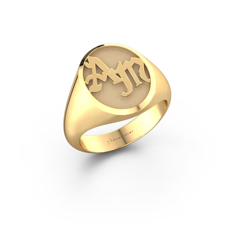 Monogramring Brad 585 gult guld