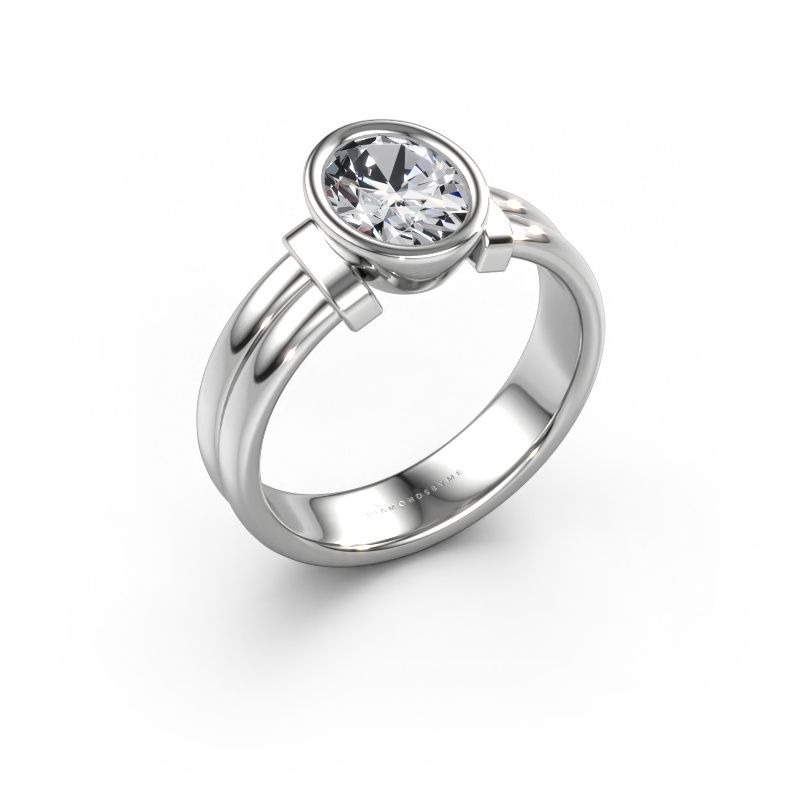 Bague Gerda 585 or blanc diamant synthétique 1.10 crt